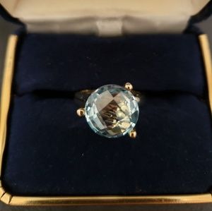 Sterling silver Blue Topaz ring. Size 7.5.